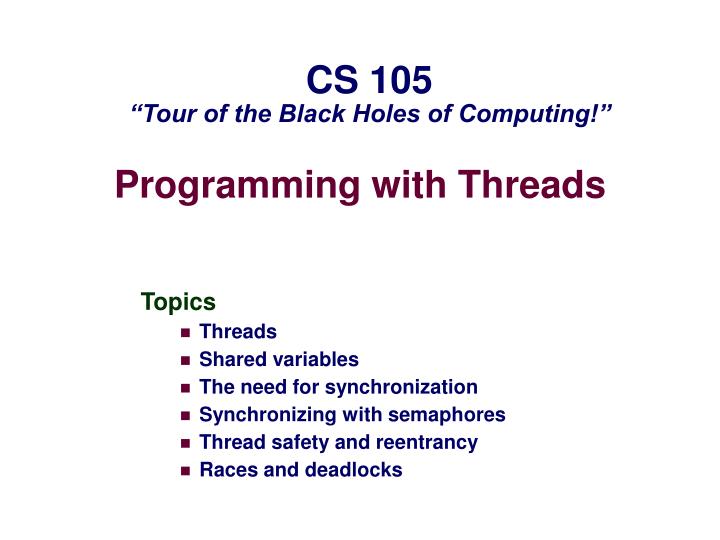 programming with threads