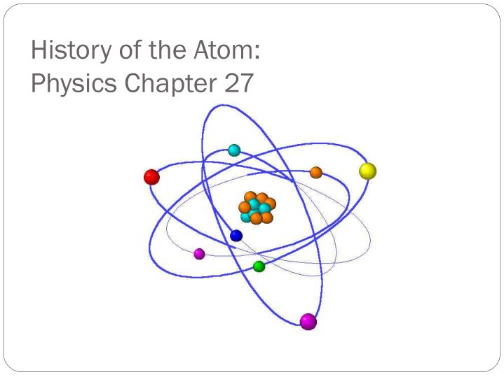 history of the atom physics chapter 27