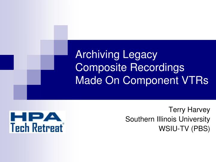 archiving legacy composite recordings made on component vtrs