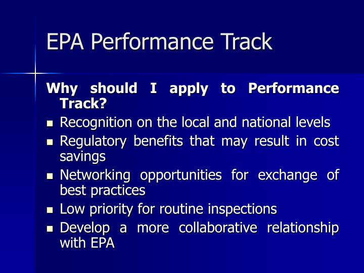 epa performance track