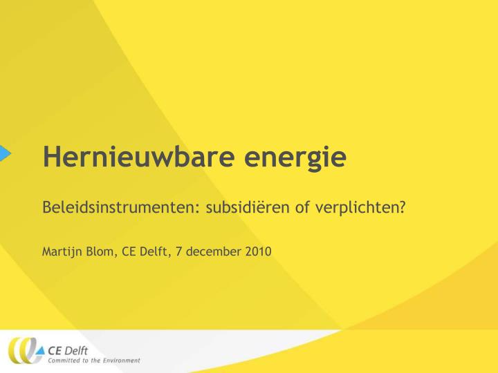 hernieuwbare energie