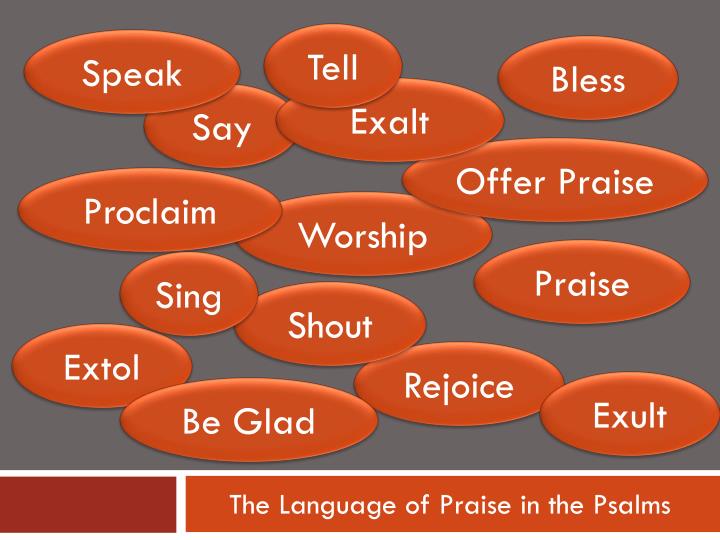 the language of praise in the psalms