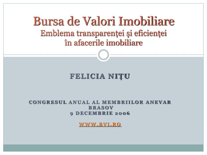 bursa de valori imobiliare emblema transparen ei i eficien ei n afacerile imobiliare