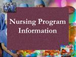 Nursing Program Information - slide 1