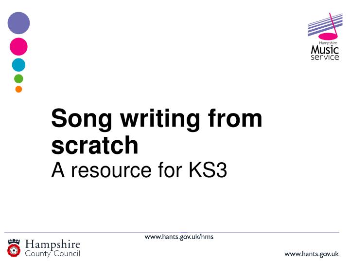 song writing from scratch a resource for ks3