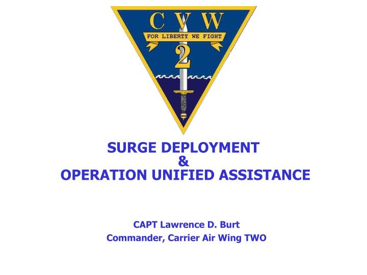 surge deployment operation unified assistance