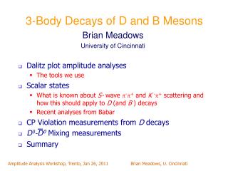 3-Body Decays of D and B Mesons