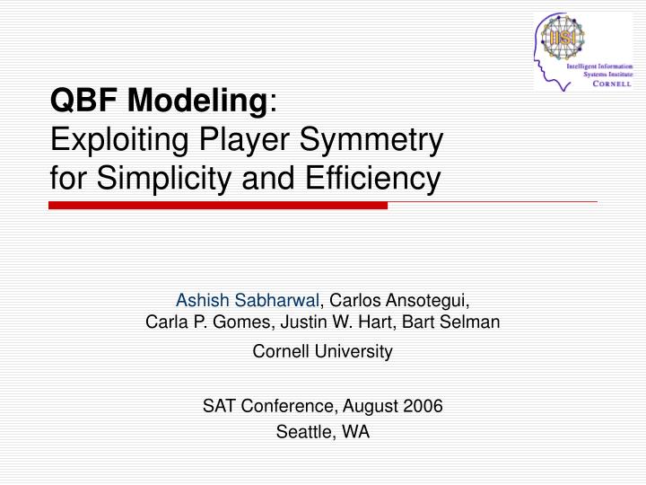 qbf modeling exploiting player symmetry for simplicity and efficiency