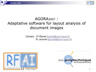 AGORA 2007 : Adaptative software for layout analysis of document images