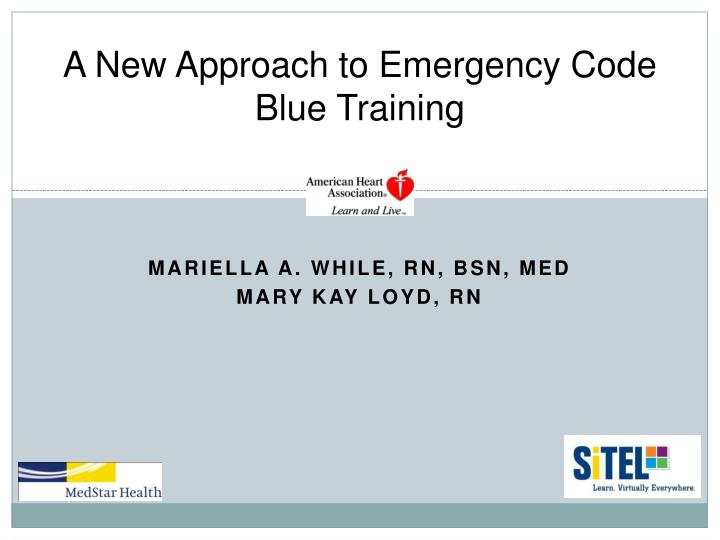 a new approach to emergency code blue training