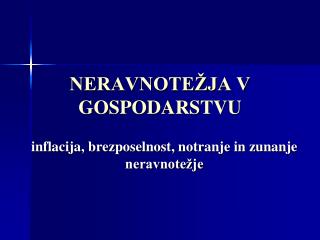 neravnote ja v gospodarstvu