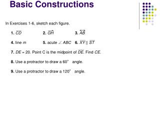 Basic Constructions