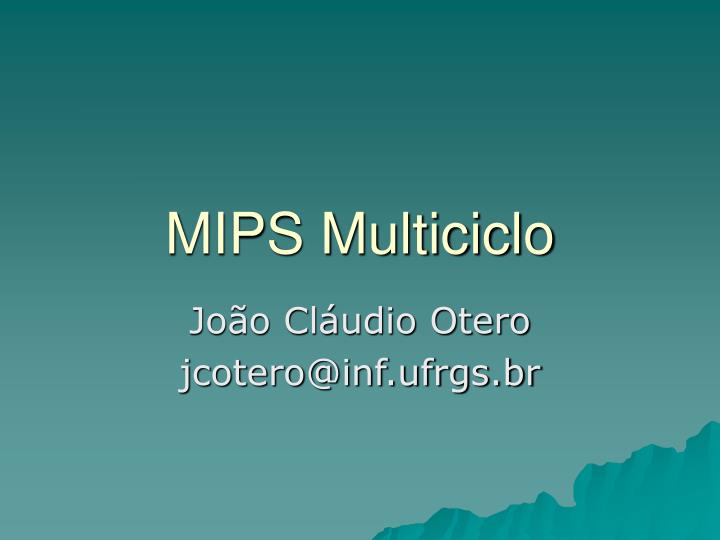 mips multiciclo