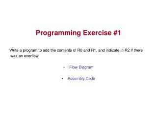 Programming Exercise #1