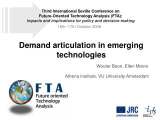 Demand articulation in emerging technologies