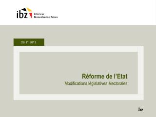r forme de l etat