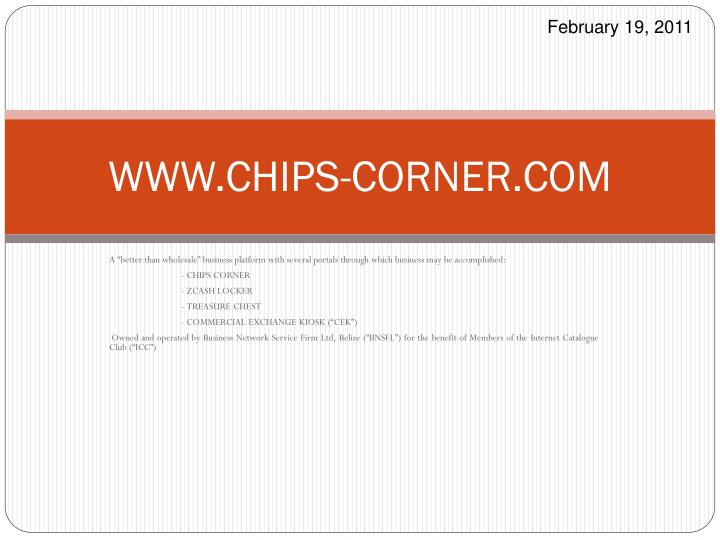 www chips corner com