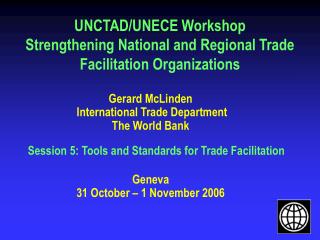 UNCTAD/UNECE Workshop Strengthening National and Regional Trade Facilitation Organizations