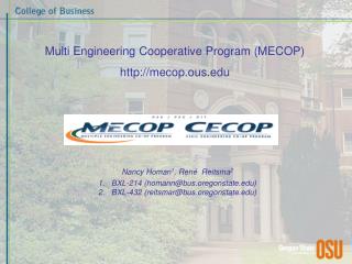 Multi Engineering Cooperative Program (MECOP) mecop.ous