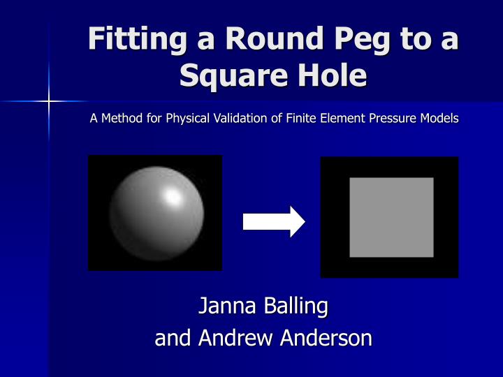fitting a round peg to a square hole