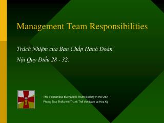management team responsibilities