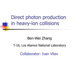 Direct photon production in heavy-ion collisions