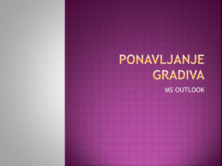 ponavljanje gradiva