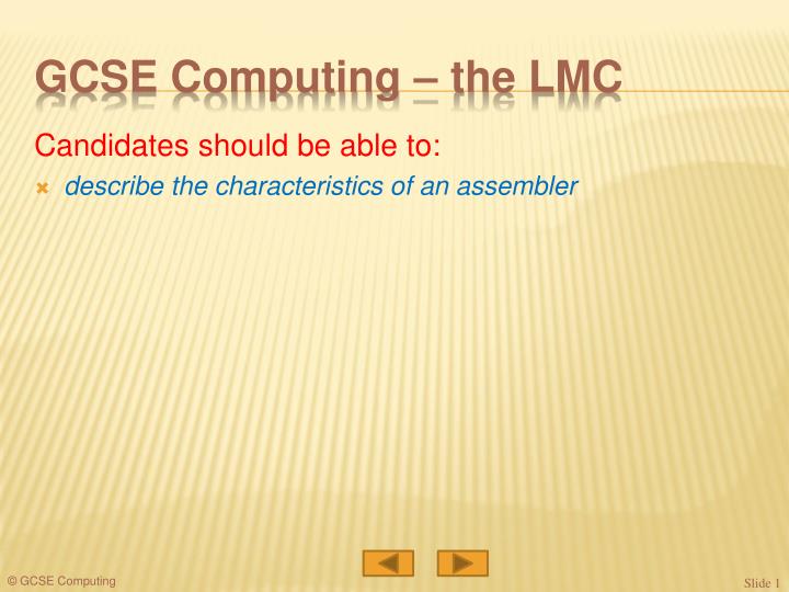 gcse computing the lmc
