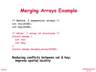 Merging Arrays Example