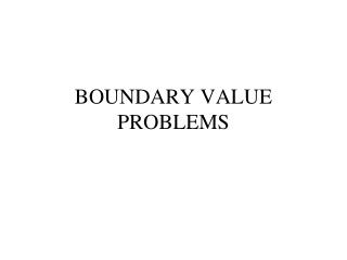 boundary value problems