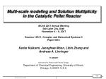 Multi-scale modeling and Solution Multiplicity in the Catalytic Pellet Reactor - slide 1