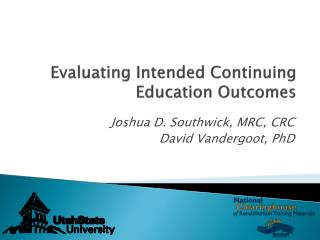 Evaluating Intended Continuing Education Outcomes