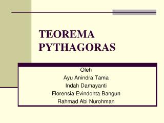 teorema pythagoras