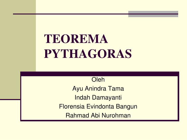 teorema pythagoras