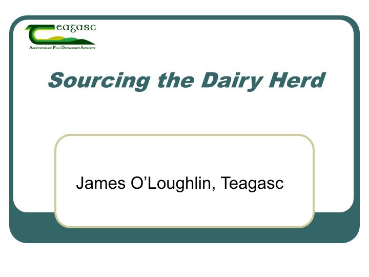 sourcing the dairy herd