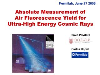 Absolute Measurement of Air Fluorescence Yield for Ultra-High Energy Cosmic Rays