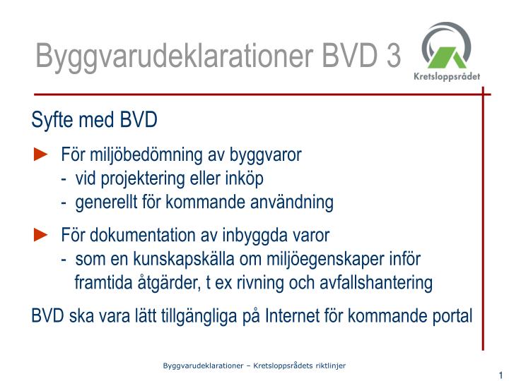 byggvarudeklarationer bvd 3