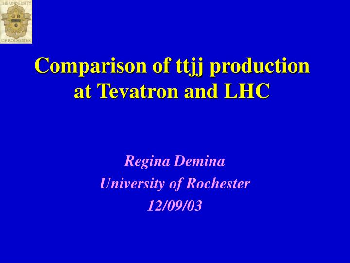 comparison of ttjj production at tevatron and lhc