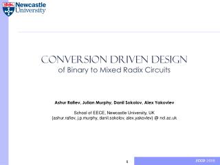 Conversion Driven Design of Binary to Mixed Radix Circuits