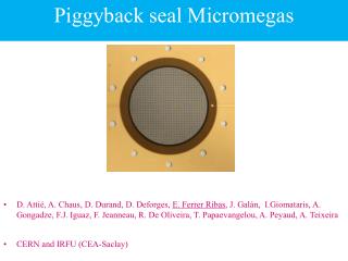 Piggyback seal Micromegas