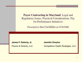 Jennifer Dreyfus Competitive Health Strategies, LLC