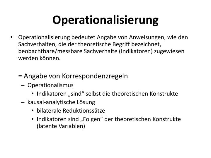 operationalisierung
