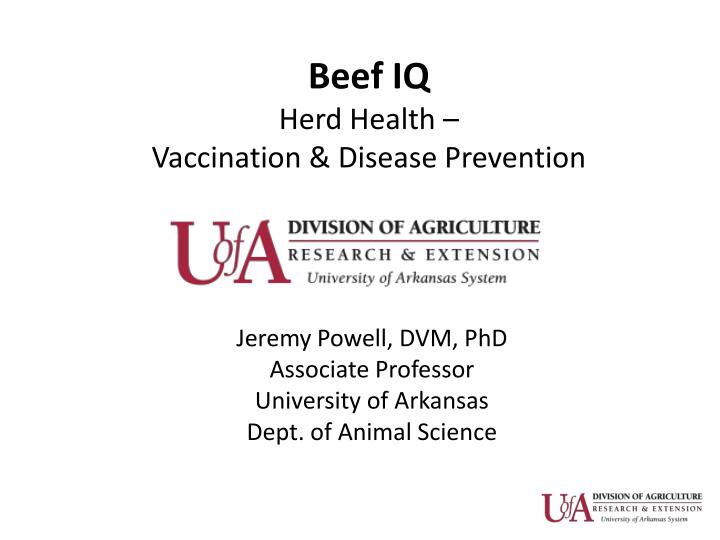 beef iq herd health vaccination disease prevention