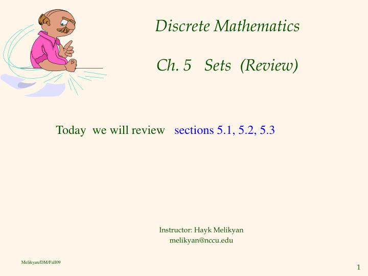 discrete mathematics ch 5 sets review