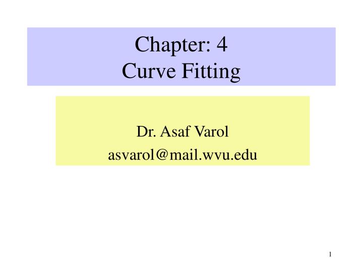 chapter 4 curve fitting