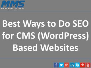 Best Ways to Do SEO for CMS (WordPress) Based Websites
