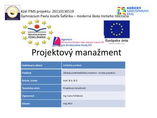 projektov mana ment