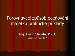 porovn vac zp sob oce ov n majetku praktick p klady