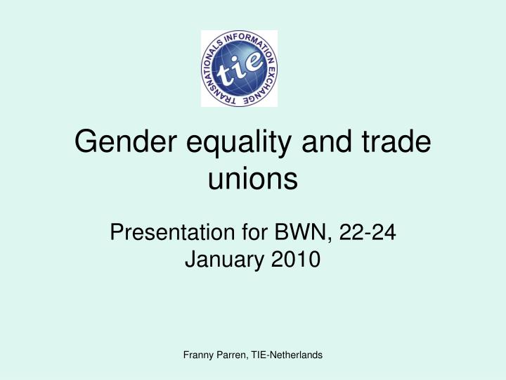 gender equality and trade unions