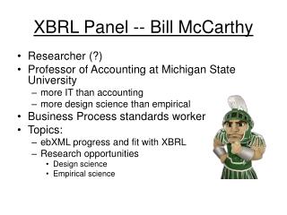 XBRL Panel -- Bill McCarthy